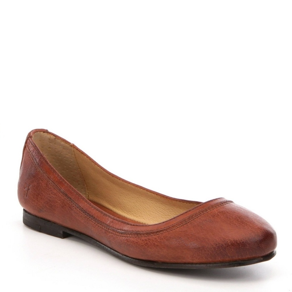 8.5 cognac frye Carson ballet flats